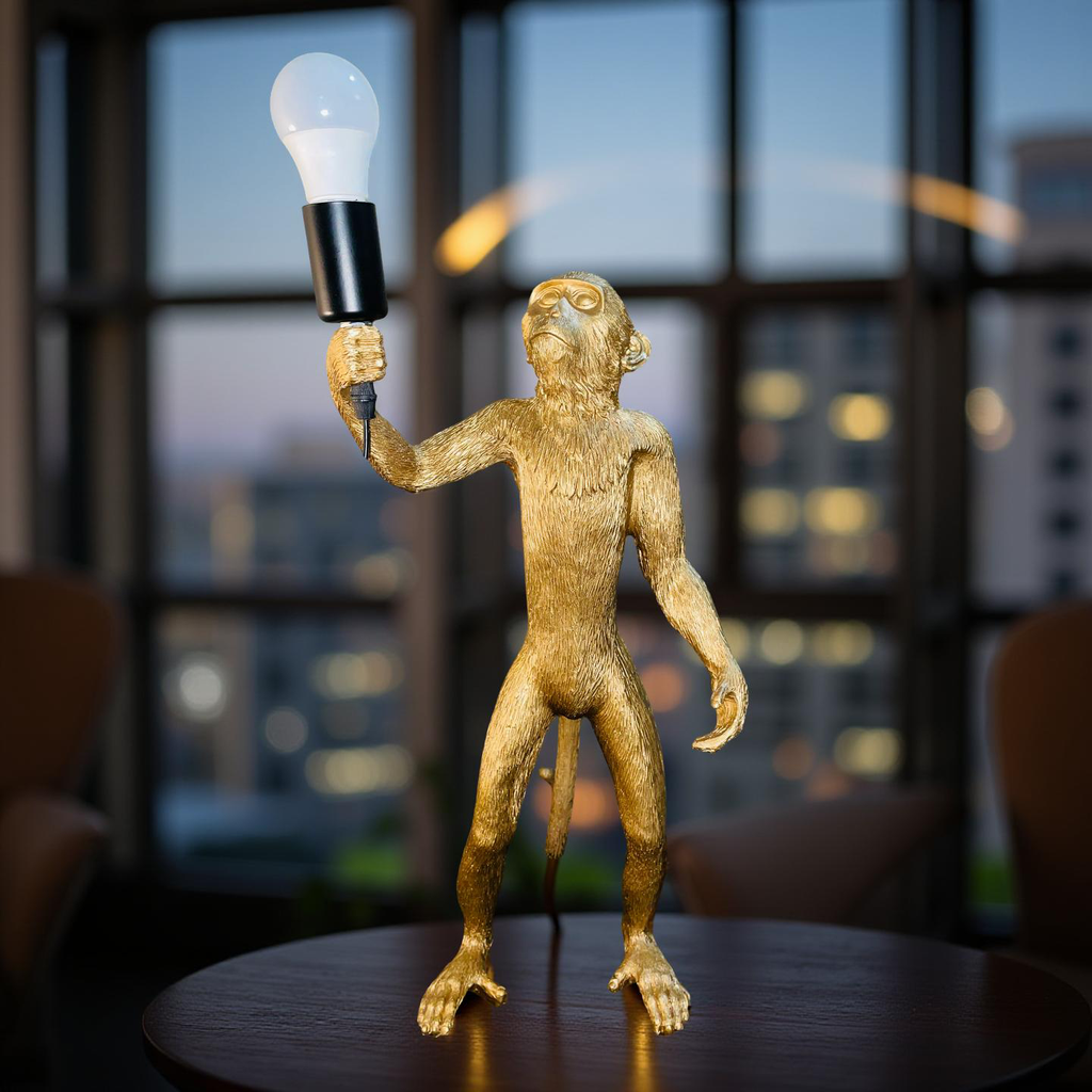 Golden Monkey Lamp – Standing Edition