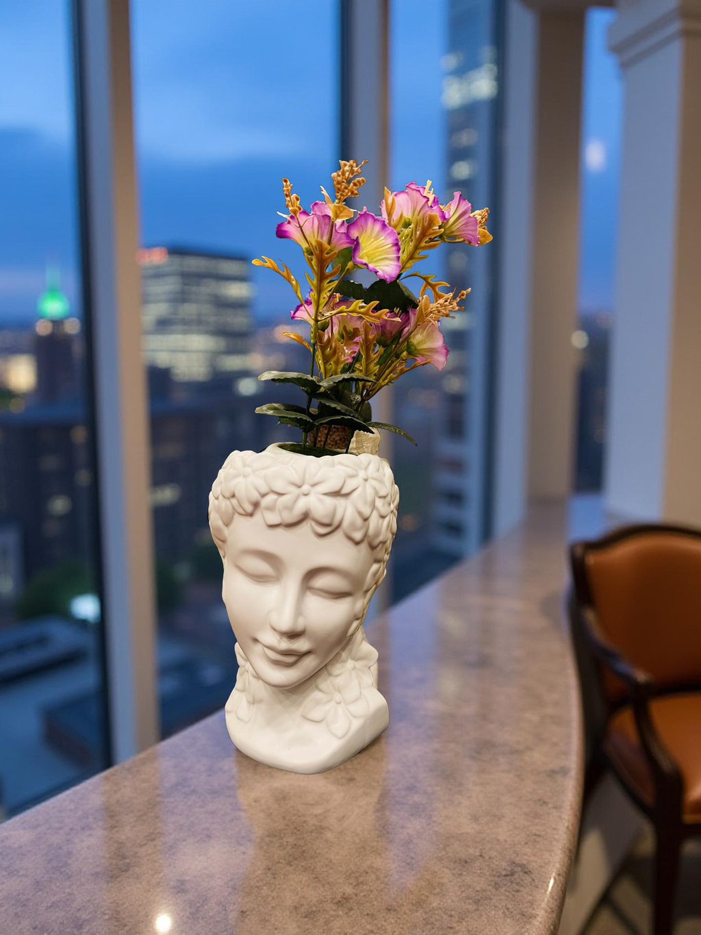 Floral Serenity Lady Face Planter