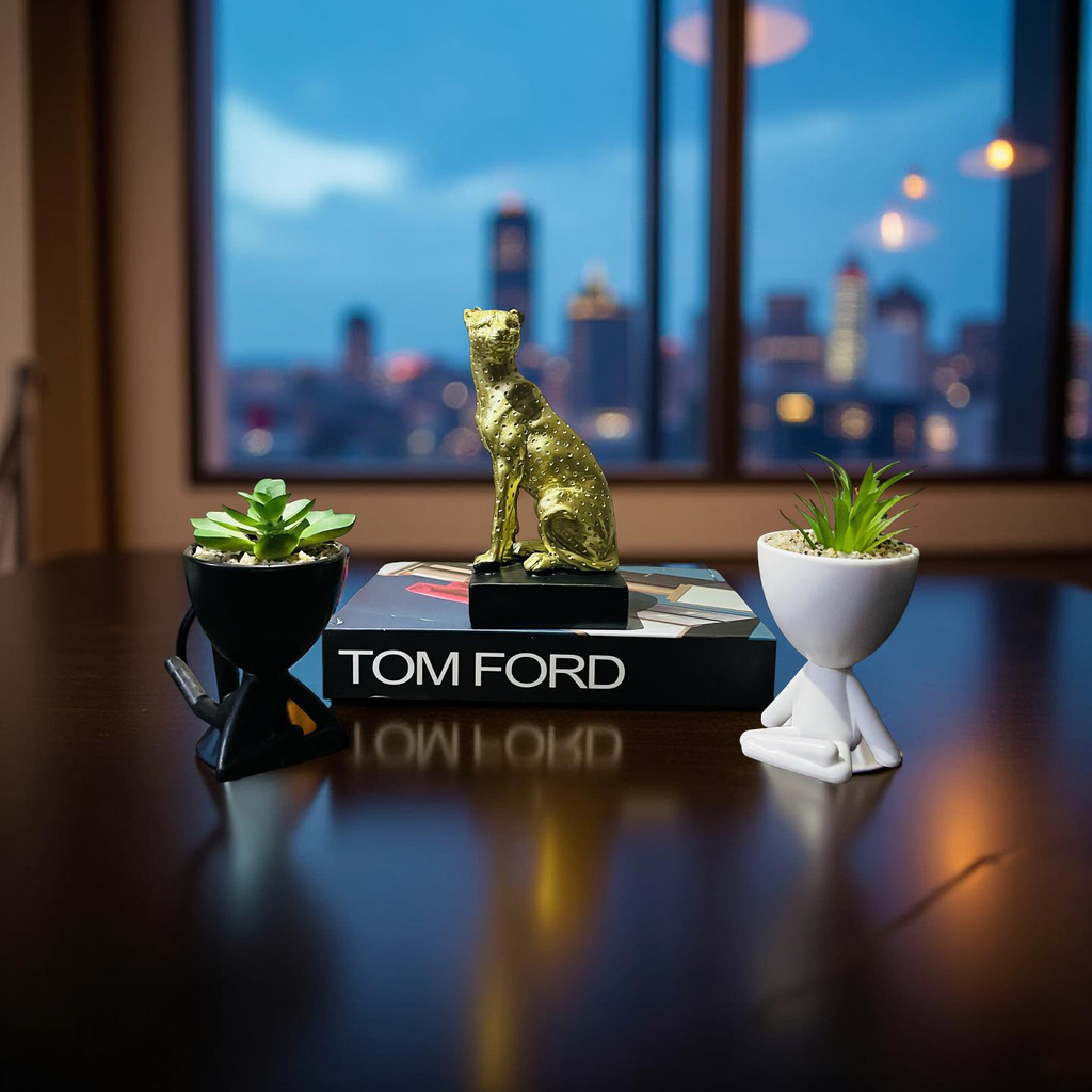 Golden Cheetah Figurine