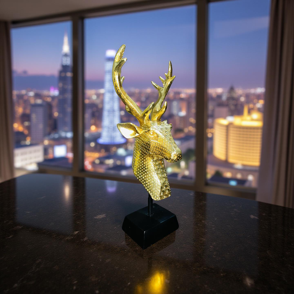 Golden Stag Resin Bust