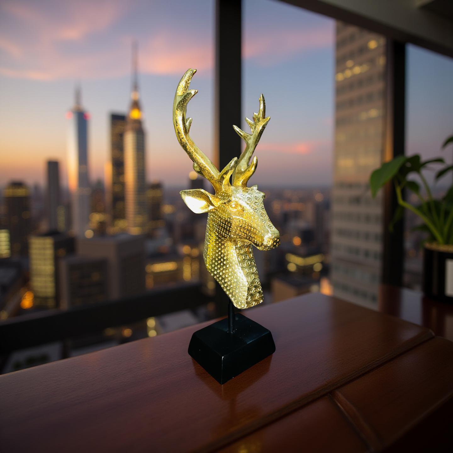 Golden Stag Resin Bust