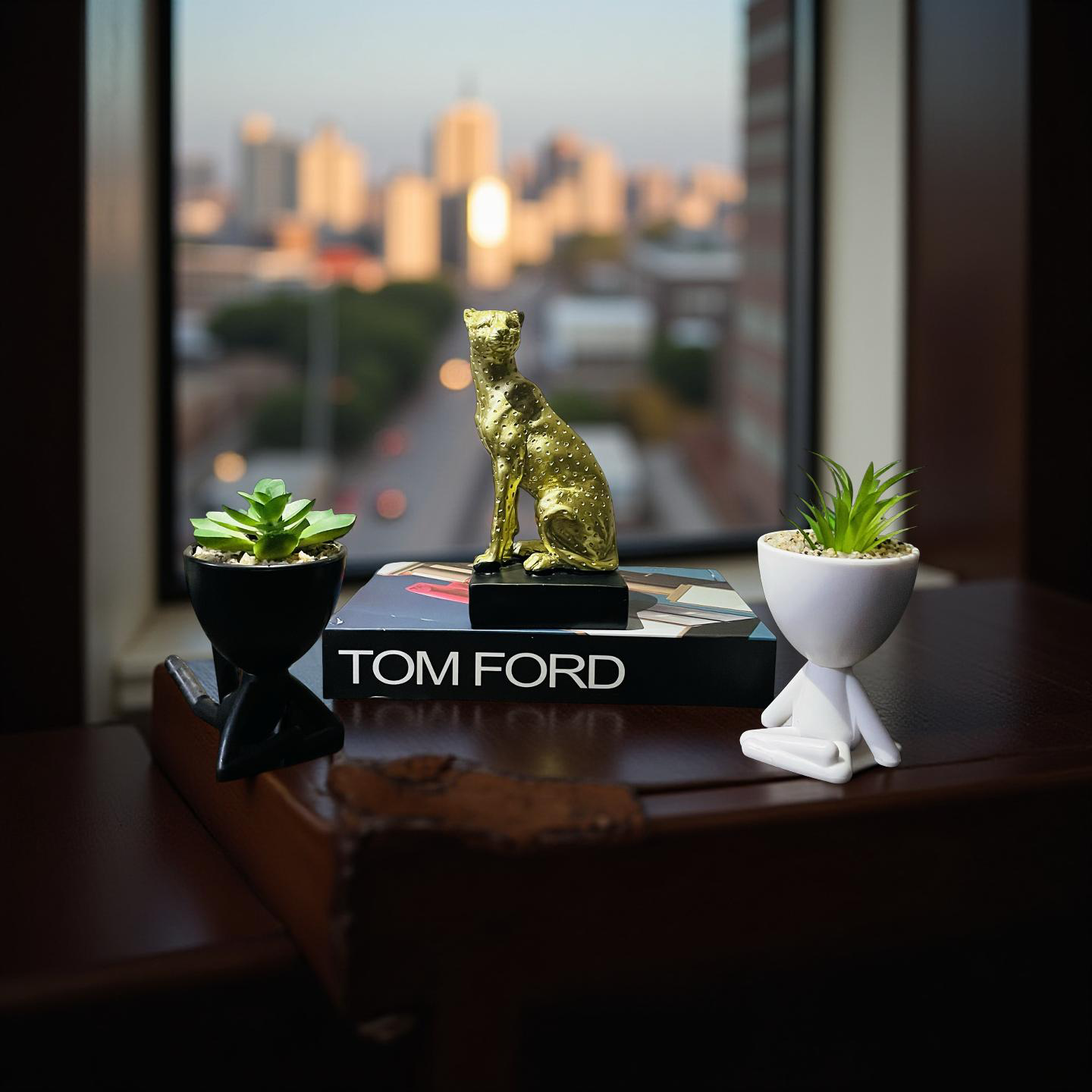 Golden Cheetah Figurine