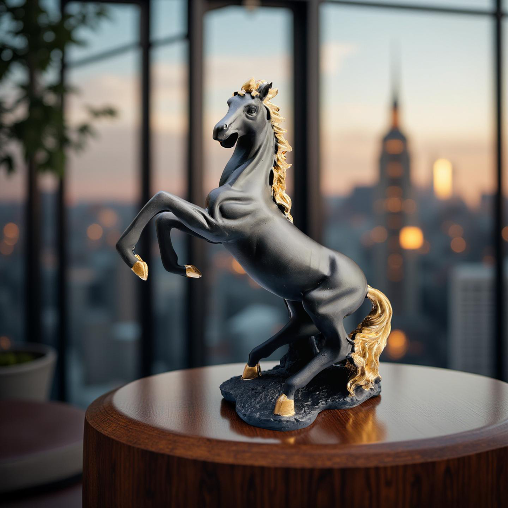 Majestic Black Stallion – Rearing Horse Decor