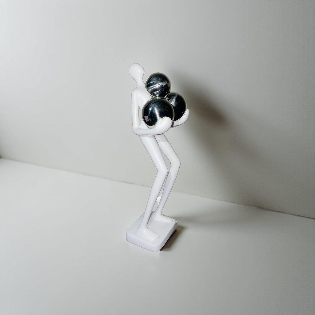 Resin Abstract Figurine – “The Bearer of Spheres”
