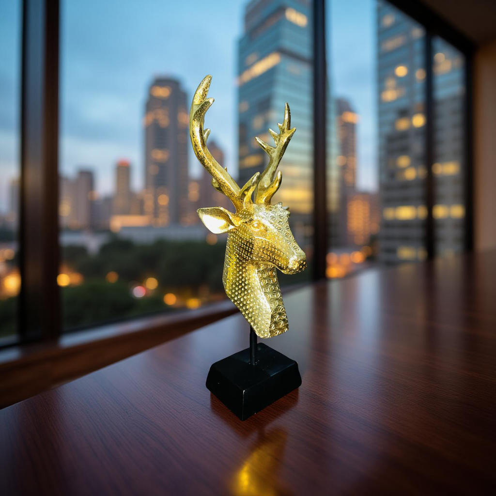Golden Stag Resin Bust